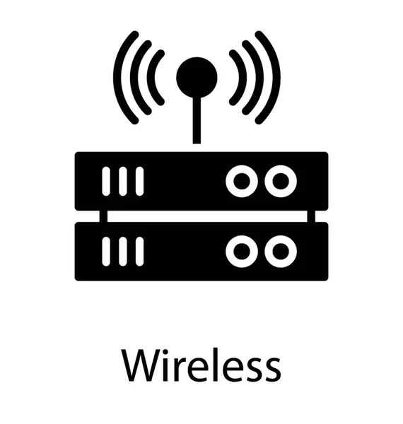 Signal Internet Sans Fil Sur Routeur Wifi Avec Antenne Pour — Image vectorielle