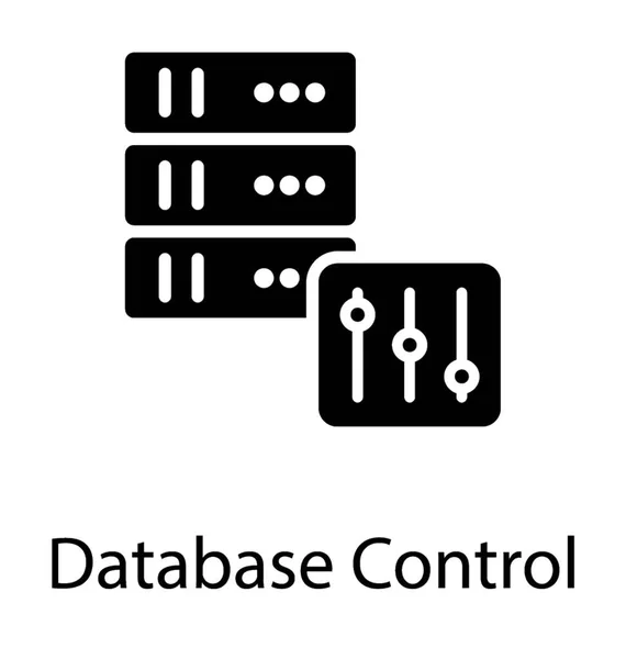 Equalizer Mit Den Datenservern Bedeutet Datenbankkontrolle — Stockvektor