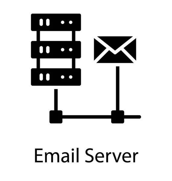 Ein Mail Server Ist Dem Briefumschlag Beigefügt Webmail Anzuzeigen — Stockvektor