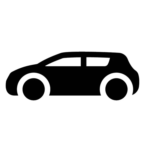 Carro Familiar Acessível Símbolo Pof Carro Compacto —  Vetores de Stock