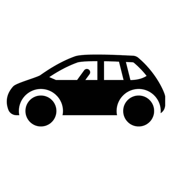 Small Car Having Two Doors Depicting Hatchback — Stock Vector