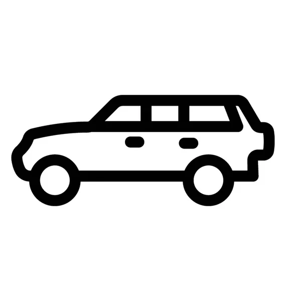 Jeep Veicolo Viaggiare Zone Collinari — Vettoriale Stock