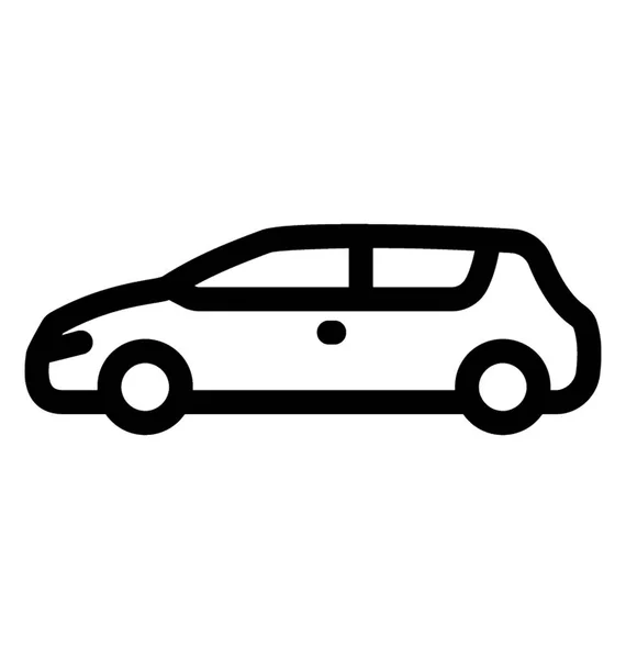 Carro Familiar Acessível Símbolo Pof Carro Compacto — Vetor de Stock