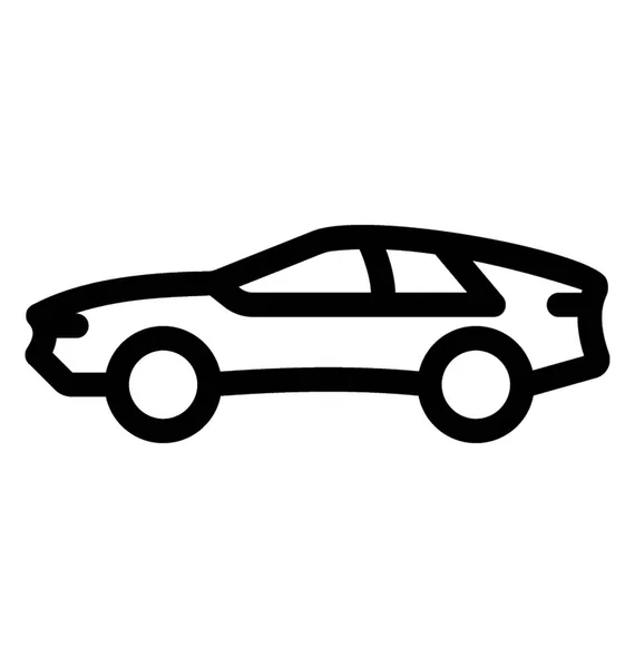 Corvette Coupe Bend Çatı Araba Olduğunu — Stok Vektör