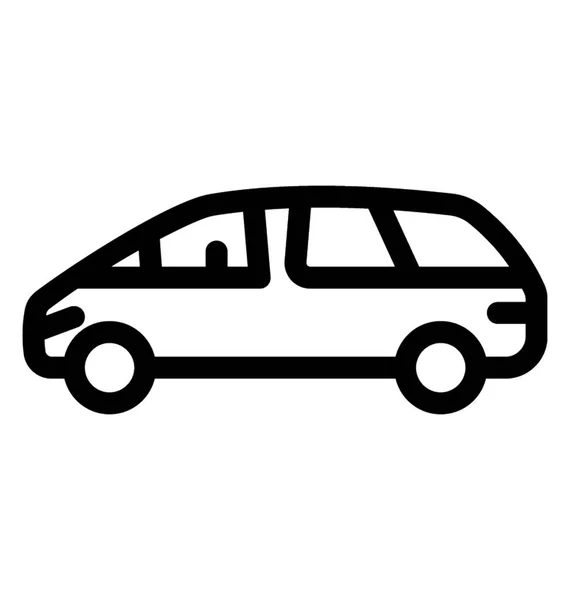 Trasporto Locale Passeggeri Microvan — Vettoriale Stock