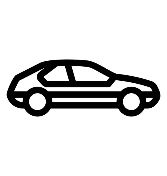 Carro Pequeno Para Uso Familiar Hatchback — Vetor de Stock