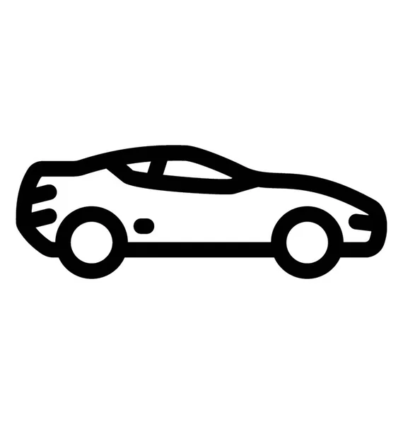 Coche Pasajeros Para Uso Privado Sedán Visual — Vector de stock