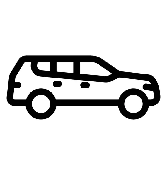 Minivan Para Transportar Passageiros Suv — Vetor de Stock