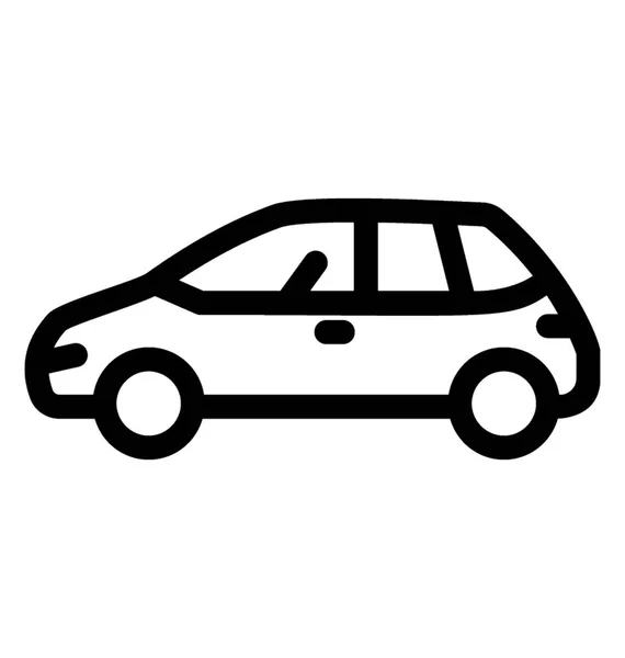 Malé Auto Dvěma Dveřmi Zobrazující Hatchback — Stockový vektor