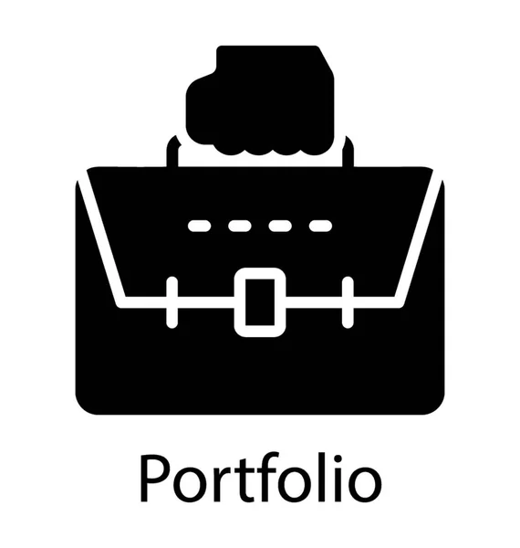Office Väska Portfölj Väska Ikonen Grafik — Stock vektor