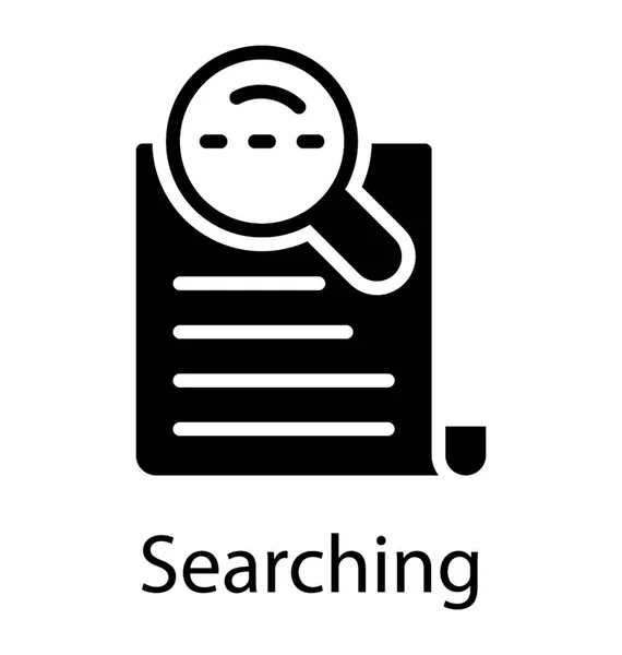 Document Magnifier Searching Icon Vector — Stock Vector