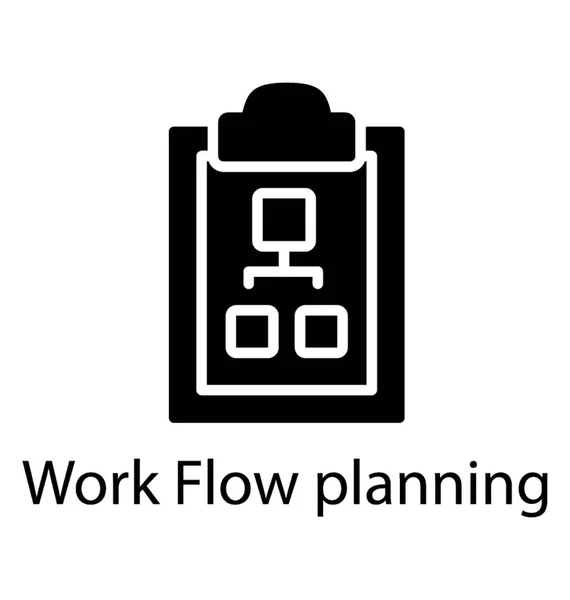 Ein Glyphen Icon Design Der Workflow Planung — Stockvektor