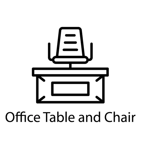 Otočné Židle Kancelářské Stůl Pro Pracoviště — Stockový vektor