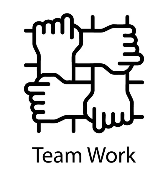 Group People Hands Holding Teamwork — Stock Vector