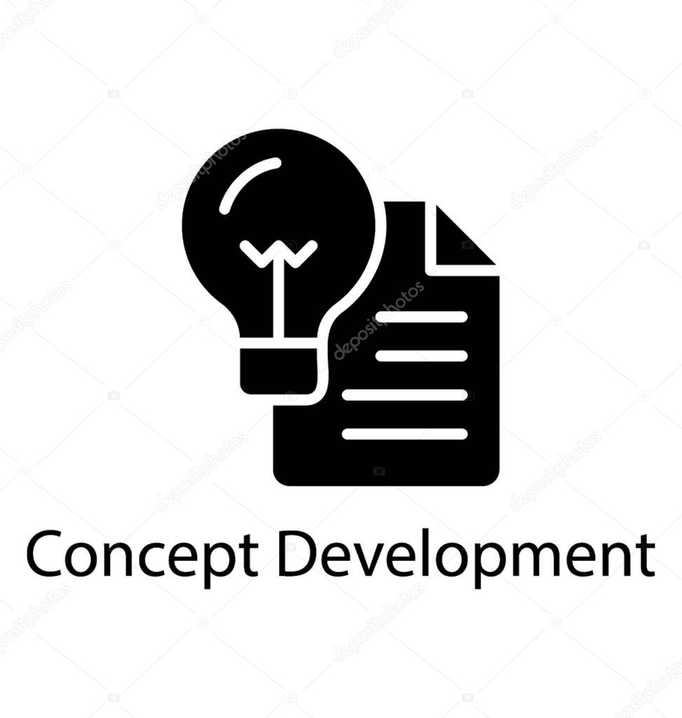 Bulb over paper sheet is giving icon idea of content development