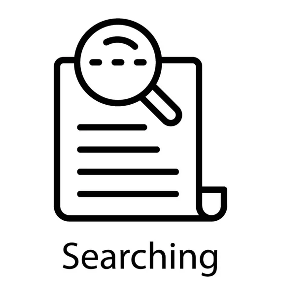 Document Magnifier Searching Icon Vector — Stock Vector