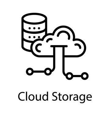 Bulut hizmetleri bulut depolama gösteren bir simge 