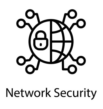 Dolayısıyla ağ güvenlik simgesini hale kilit bulunan bir küreye 