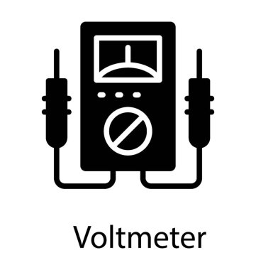 Voltmetre tasvir eden geçerli simge ölçmek için bir cihazın
