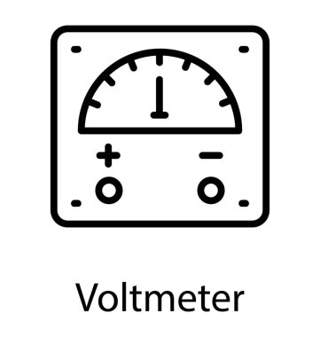 Voltmetre tasvir eden geçerli simge ölçmek için bir cihazın