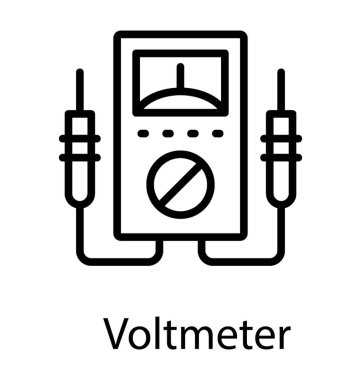 Voltmetre tasvir eden geçerli simge ölçmek için bir cihazın