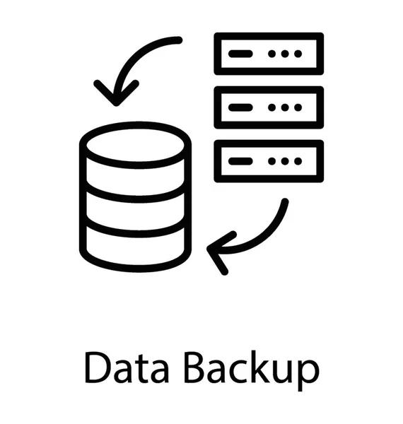 Datensicherungsdienst Wird Mit Dem Sql Server Zur Datensicherung Vereinbart — Stockvektor