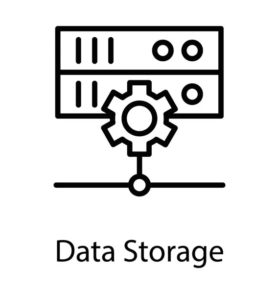 Dispositivo Almacenamiento Datos Para Respaldo Datos Línea — Vector de stock