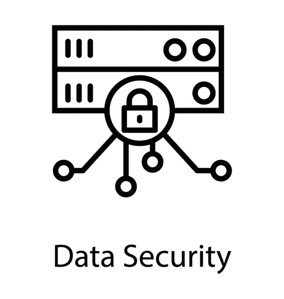 数据安全数据库系统中的数据安全处理 — 图库矢量图片