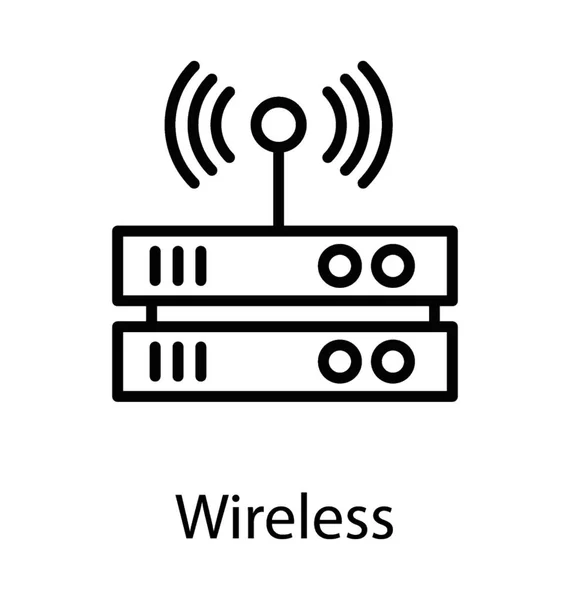 Bezdrátový Internet Signál Přes Wifi Router Anténou Pro Nejlepší Připojení — Stockový vektor