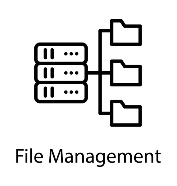 Struttura Gestione Dei File Organizzare Dati Dei File — Vettoriale Stock