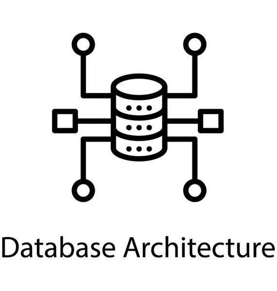 Arquitetura Banco Dados Com Servidores Nós Sql — Vetor de Stock