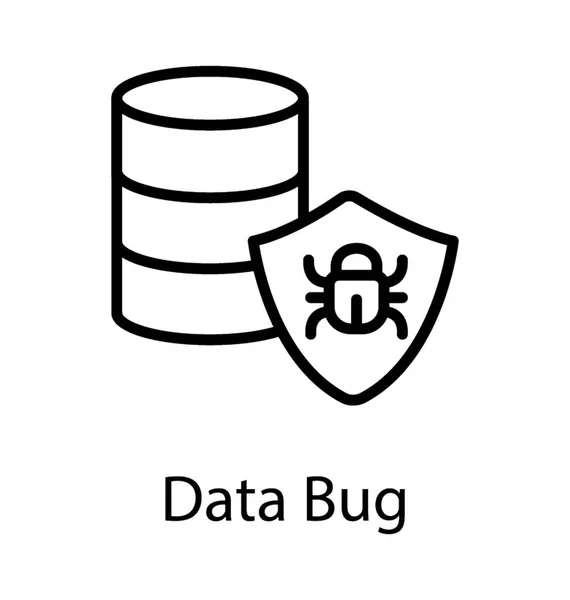 Protección Base Datos Contra Errores Datos Para Proteger Las Amenazas — Vector de stock