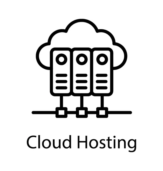 Services Cloud Dans Une Icône Montrant Hébergement Cloud — Image vectorielle