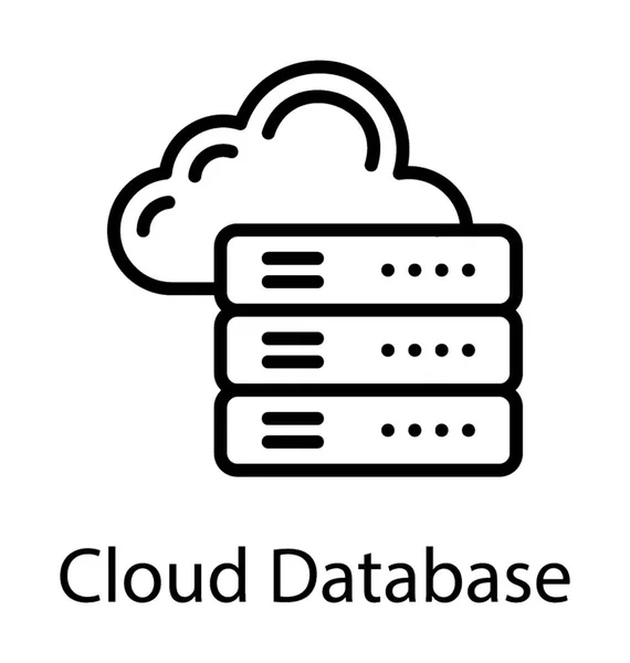 Cloud Dienste Mit Der Datenbank Einem Symbol Das Die Cloud — Stockvektor