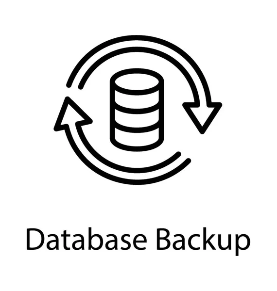 Datenbank Aktualisierungsprozess Stellt Datenbank Backup Dar — Stockvektor