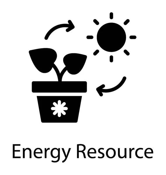 Ein Kreislauf Einer Energieressource — Stockvektor