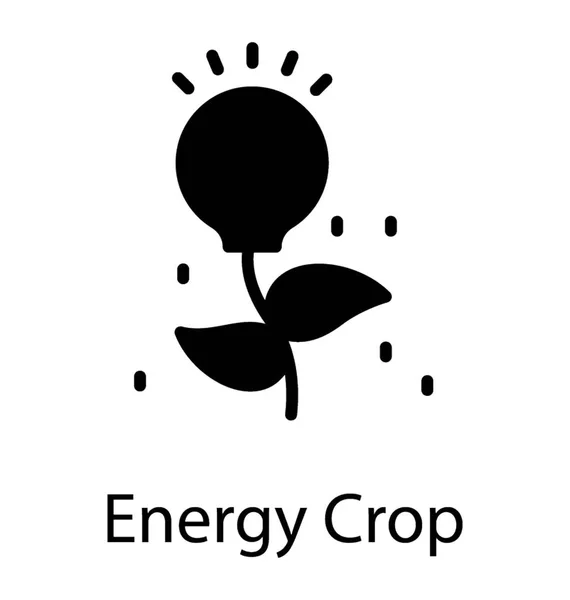 バイオ エネルギーを描いた電球に接続されている 葉のアイコン — ストックベクタ