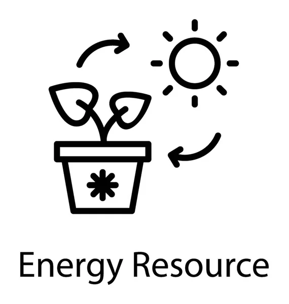 Ein Kreislauf Einer Energieressource — Stockvektor