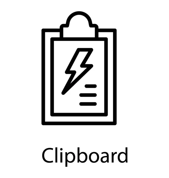 クリップボードを描いた図を有する基板 — ストックベクタ