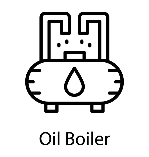 Uma Máquina Com Sinal Gota Representando Caldeira — Vetor de Stock