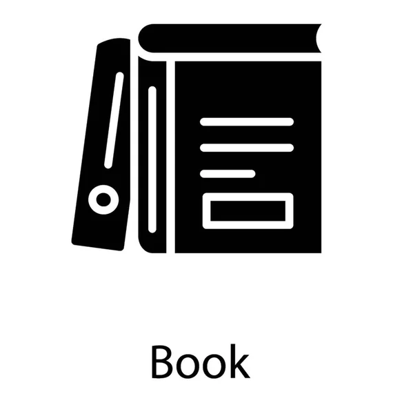 Glyph Icon Design Geschlossener Bücher Pädagogisches Konzept — Stockvektor
