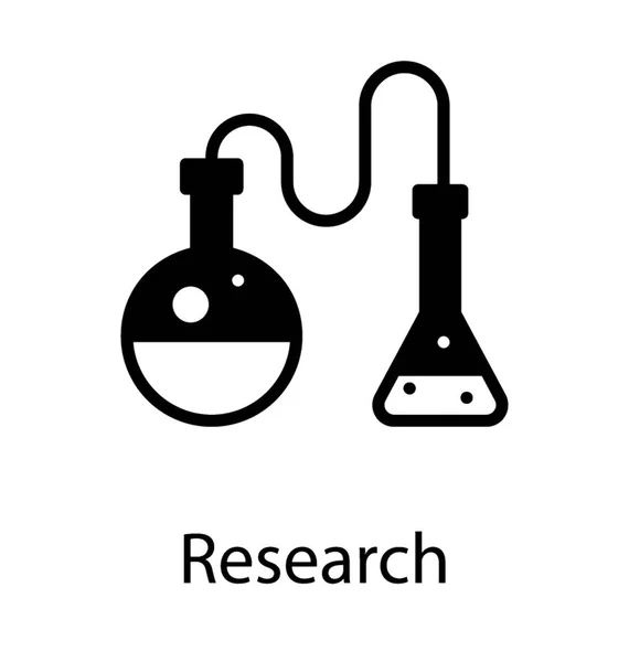 化学瓶平板图标实验室研究与实验概念设计 — 图库矢量图片