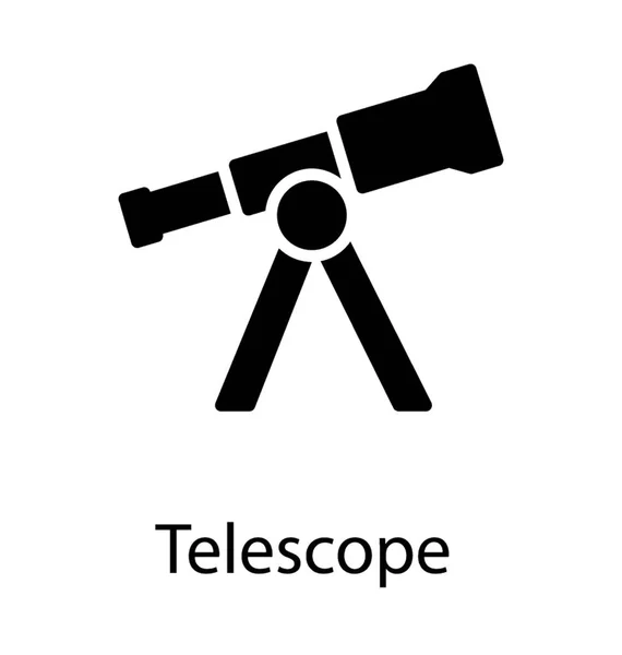 Een Optisch Instrument Telescoop Pictogram — Stockvector