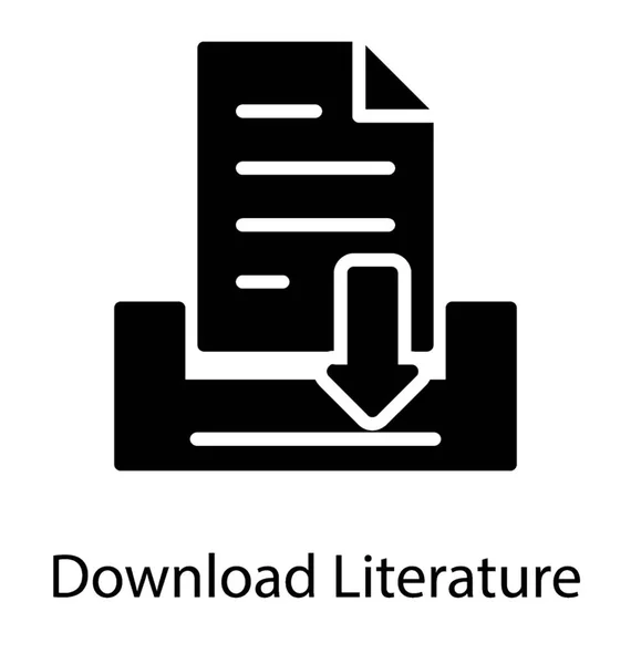 Boek Met Pijl Ondertekenen Ebook Downloaden Icon Vector — Stockvector