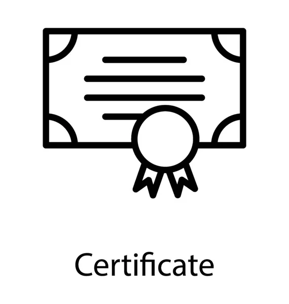 Titolo Studio Certificato — Vettoriale Stock