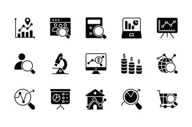 Pazar araştırması simgeler paketi