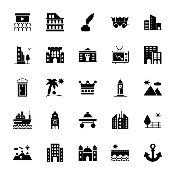 Cultura Glifo Vector Icono — Vector de stock