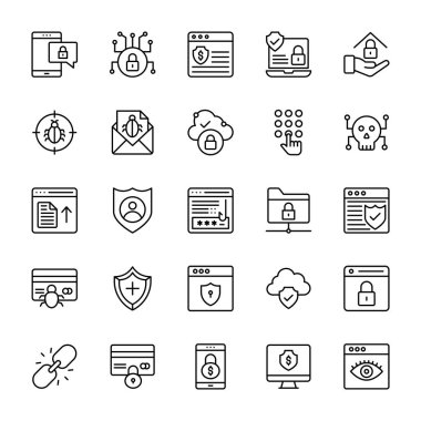 Internet koruma hattı simgeler paketi