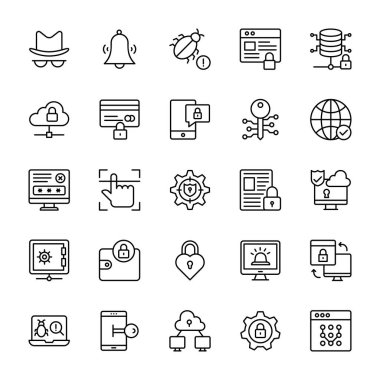 En iyi Internet koruma hattı Icons Set 