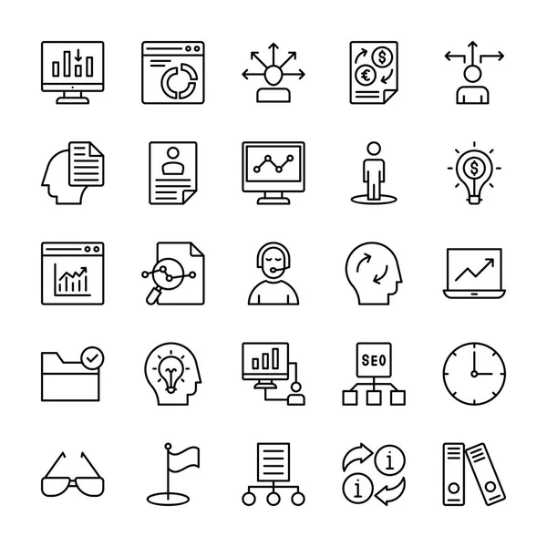 Business Analytics Icons Pack — Stock Vector